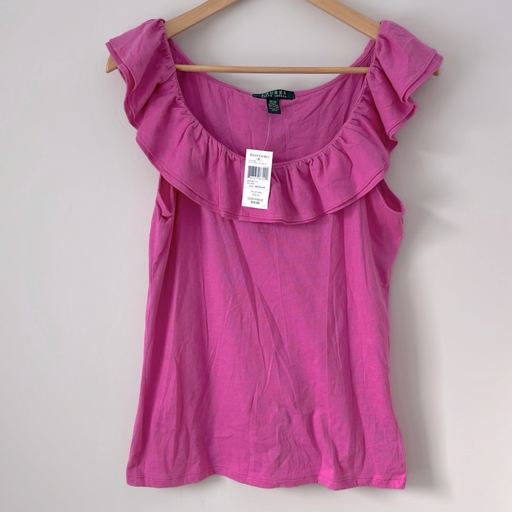 Pink Ralph Lauren size Medium top